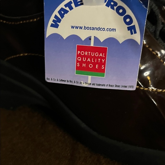 😄NWT brown waterproof Oxford-style shoes Dosandes patten leather look 6.5 - Picture 2 of 8